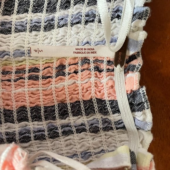 FREE PEOPLE Women's Pink Striped Strapless Maxi Fit + Flare - Picture 4 of 6